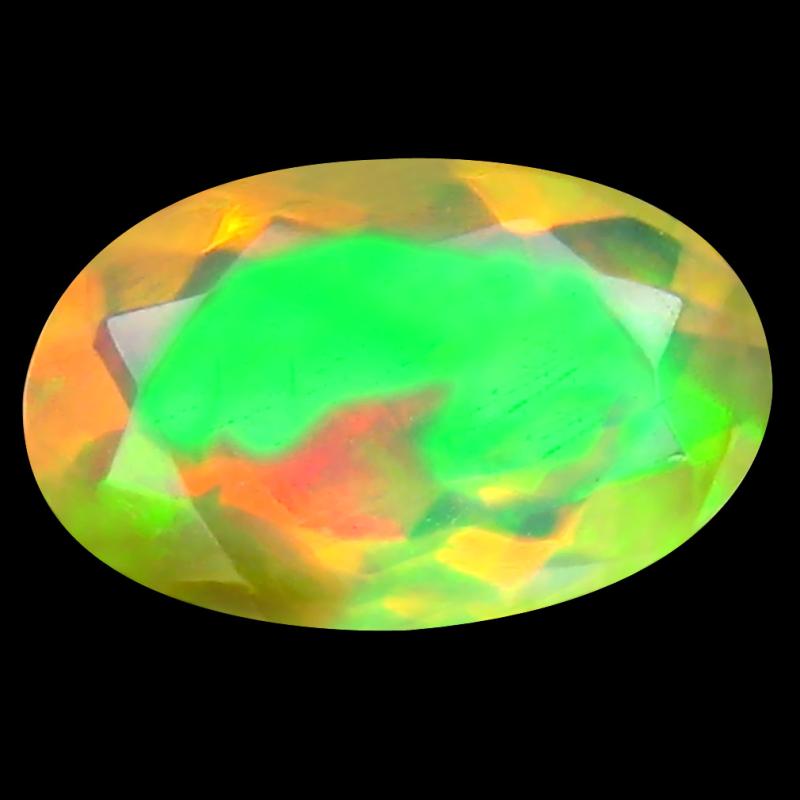 1.22 ct Superior Oval (11 x 7 mm) Un-Heated Ethiopia Rainbow Opal Loose Gemstone