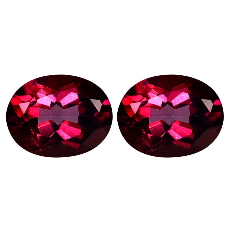 4.75 ct (2pcs) Great looking MATCHING PAIR Oval Shape (9 x 7 mm) Mulberry Dawn Natural Gemstone