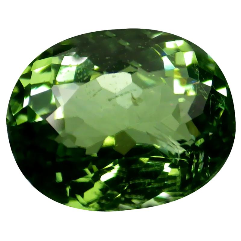 1.32 ct Terrific Oval Cut (7 x 6 mm) Mozambique Green Tourmaline Natural Gemstone