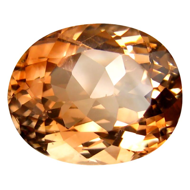 13.18 ct AAA Stunning Oval Shape (16 x 13 mm) Champagne Champion Topaz Natural Gemstone