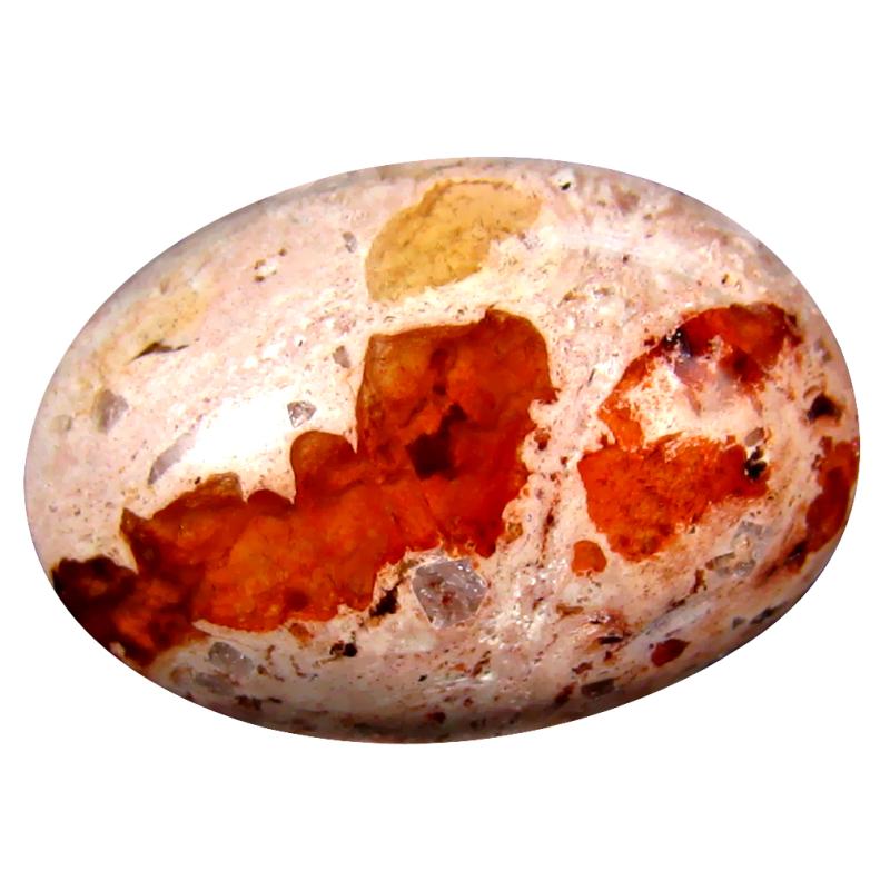 13.79 ct Magnificent Oval Cabochon (21 x 15 mm) Un-Heated Mexico Matrix Fire Opal Loose Gemstone