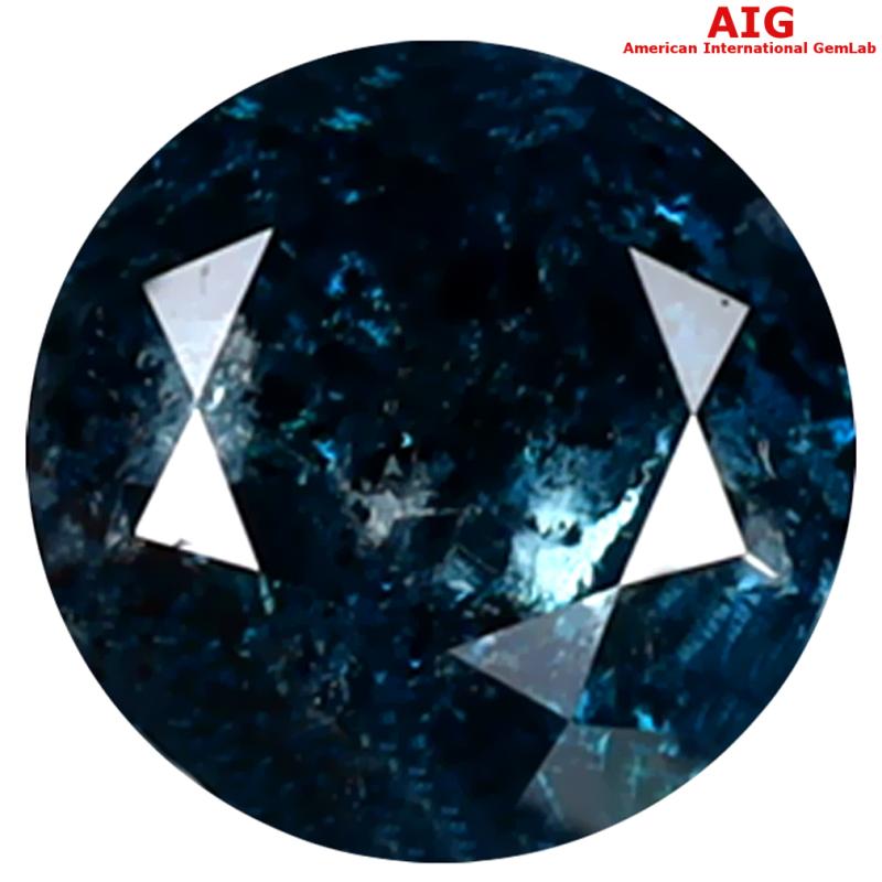 1.14 ct AIG CERTIFIED EYE-CATCHING ROUND SHAPE (6 X 6 MM) GENUINE VIVID BLUE DIAMOND LOOSE STONE