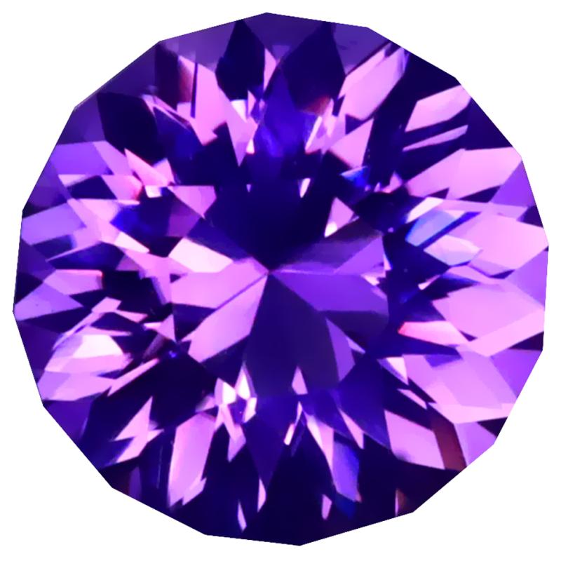 4.32 ct BEAUTIFUL ROUND CUT (11 X 11 MM) PURPLE UNHEATED / UNTREATED PURPLE AMETHYST NATURAL GEMSTONE