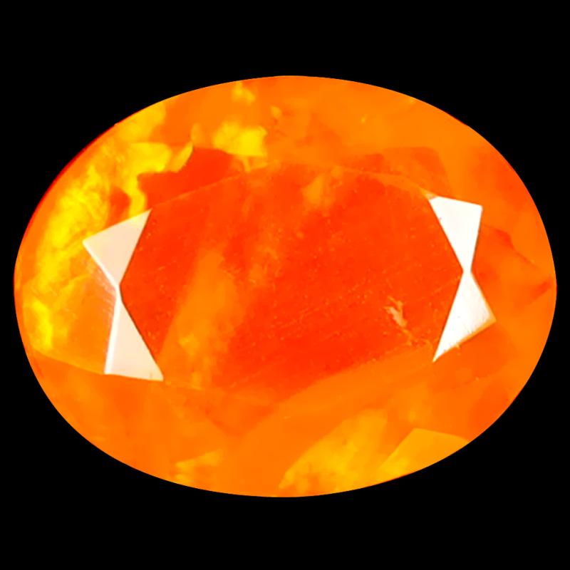 1.88 ct Great looking Oval Cut (11 x 9 mm) Heated Natural Orange Fire Opal Loose Gemstone