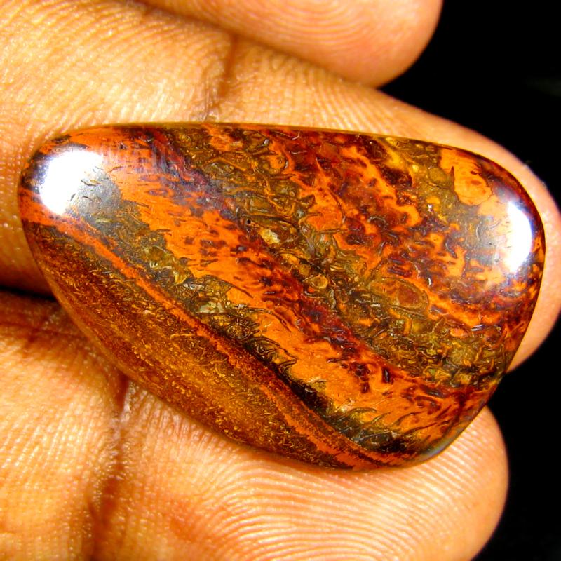 19.39 ct Best Fancy Shape (28 x 18 mm) Multi Color Australian Koroit Boulder Opal Natural Loose Gemstone