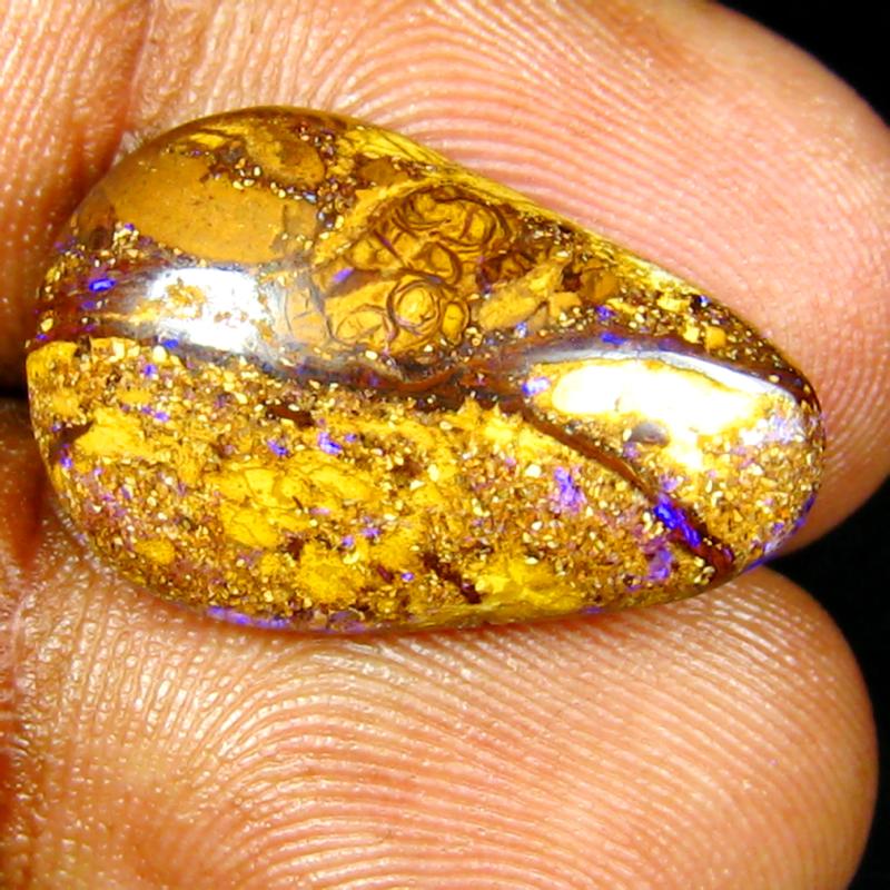 8.20 ct Magnificent Fancy Shape (20 x 13 mm) Multi Color Australian Koroit Boulder Opal Natural Loose Gemstone