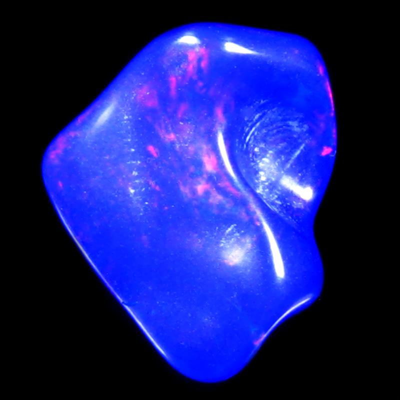 7.48 ct Valuable Fancy Cut (14 x 14 mm) Ethiopia Play of Colors Blue Opal Natural Gemstone