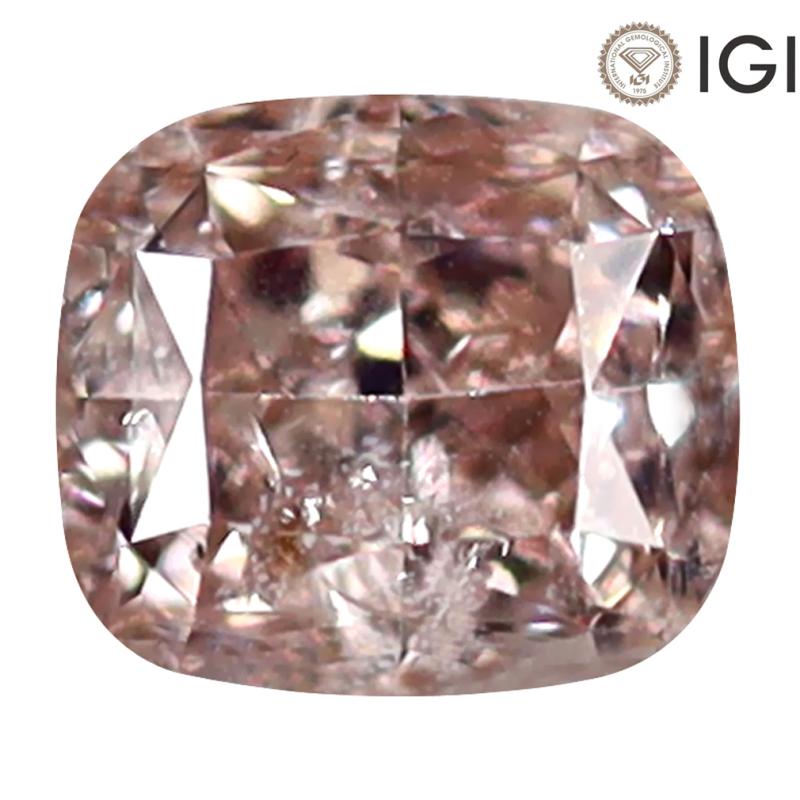 0.53 ct IGI Certified Awe-inspiring Cushion Cut (5 x 4 mm) I2 Clarity S (Light) Diamond