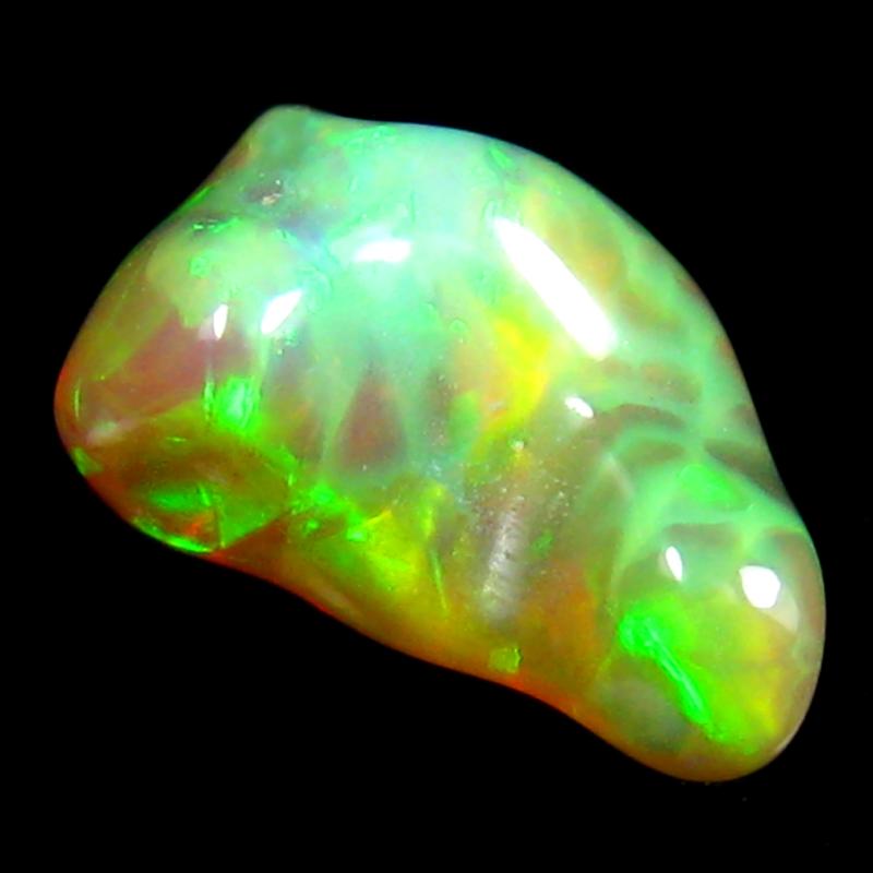 5.27 ct World class Fancy Cut (16 x 9 mm) Ethiopia Play of Colors Rainbow Opal Natural Gemstone