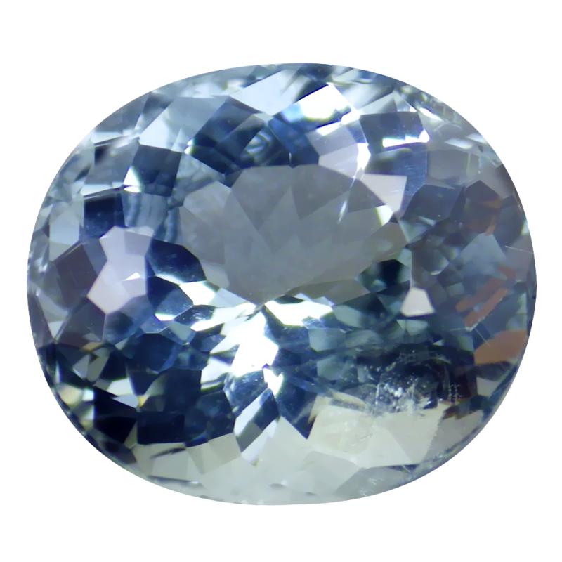 3.50 ct First-class Oval (10 x 9 mm) Unheated / Untreated Brazil Aquamarine Loose Gemstone