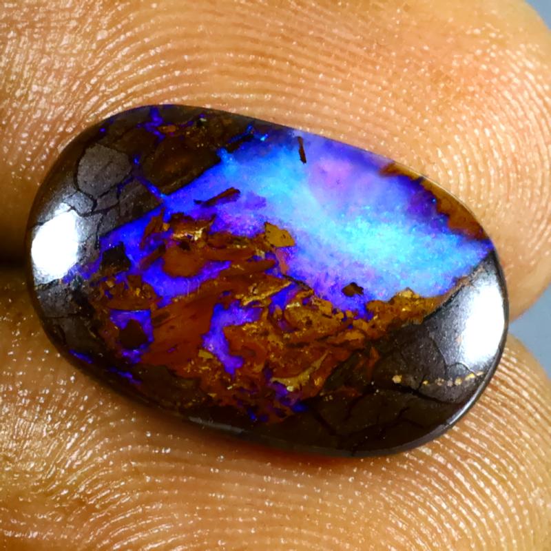 5.65 ct Fair Fancy Shape (17 x 11 mm) Multi Color Australian Koroit Boulder Opal Natural Loose Gemstone