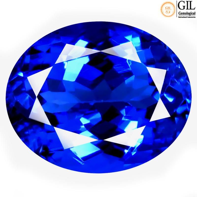 2.64 ct GIL Certified Spectacular Oval Shape (9 x 7 mm) Bluish Violet Tanzanite Natural Gemstone