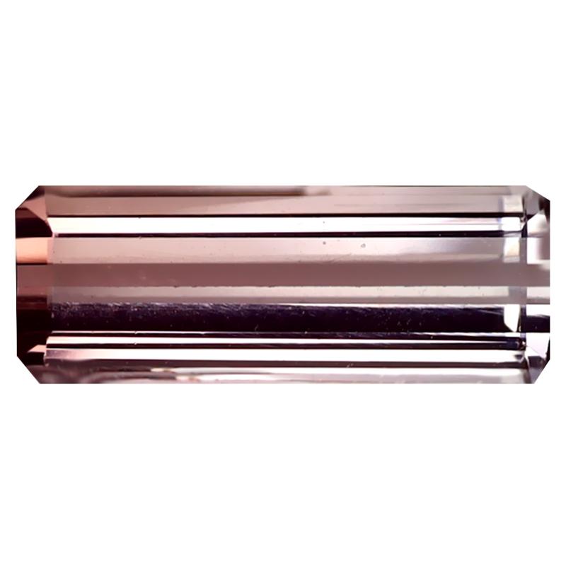 3.01 ct Sparkling Octagon Cut (14 x 5 mm) Mozambique Pink Tourmaline Natural Gemstone