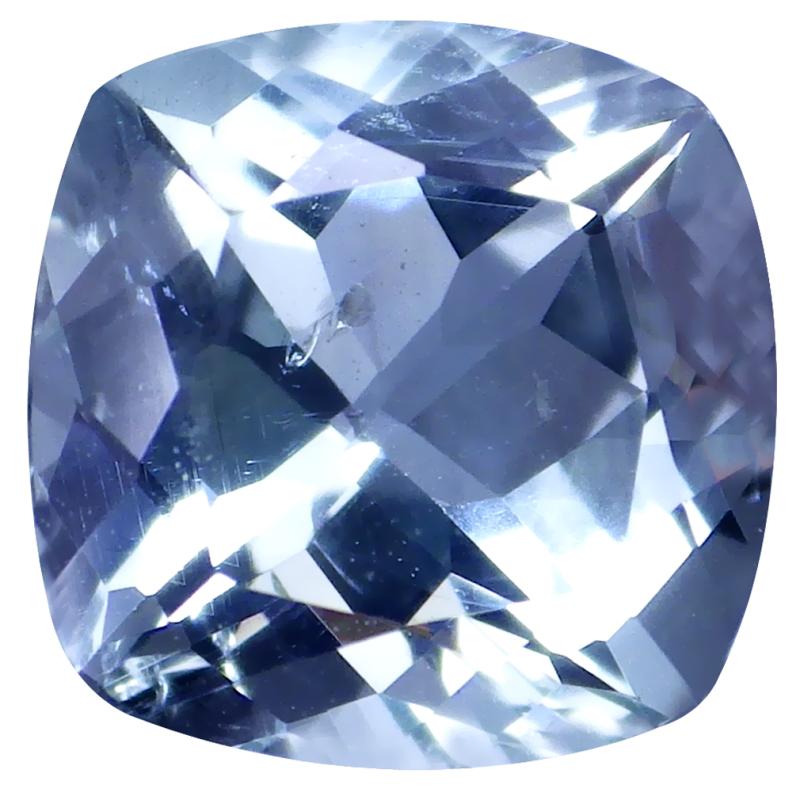 1.27 ct Gorgeous Cushion Cut (7 x 7 mm) Unheated / Untreated Sky Blue Aquamarine Natural Gemstone