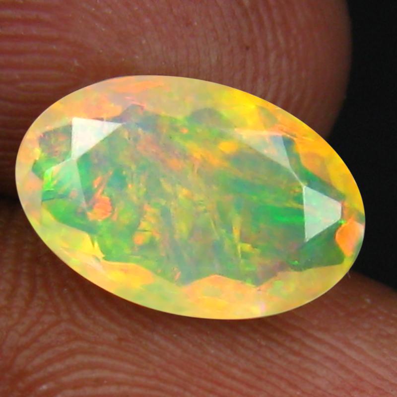 1.68 ct Significant Oval (11 x 7 mm) Un-Heated Ethiopia Rainbow Opal Loose Gemstone