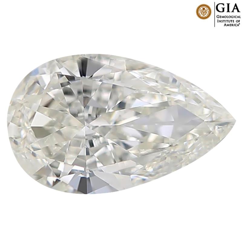 GIA Certified 0.50 ct Remarkable Pear Cut (7 x 4 mm) VS1 Clarity I (Near Colorless) White Diamond