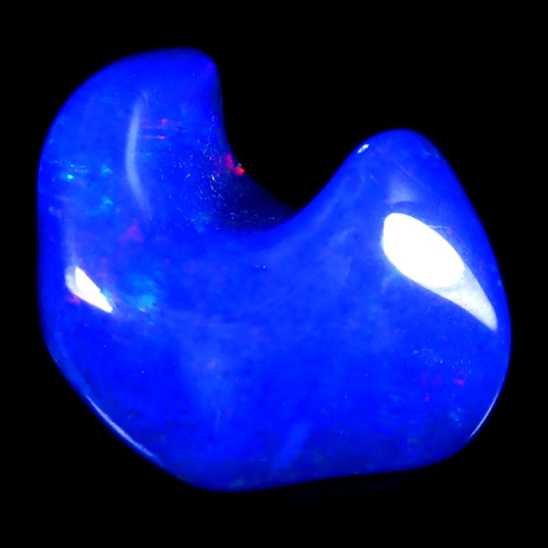 12.27 ct Elegant Fancy Cut (21 x 18 mm) Ethiopia Play of Colors Blue Opal Natural Gemstone