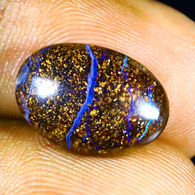 4.80 ct Beautiful Fancy Shape (14 x 10 mm) Multi Color Australian Koroit Boulder Opal Natural Loose Gemstone
