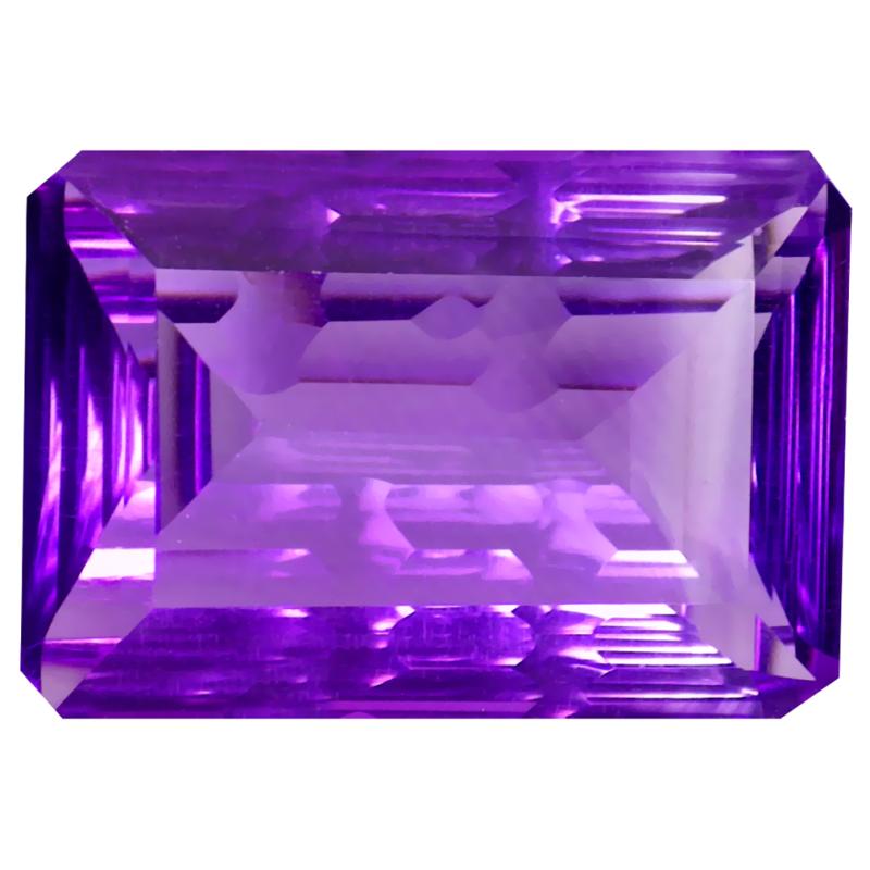 11.30 ct Supreme Octagon (17 x 12 mm) Unheated / Untreated Uruguay Purple Amethyst Loose Gemstone
