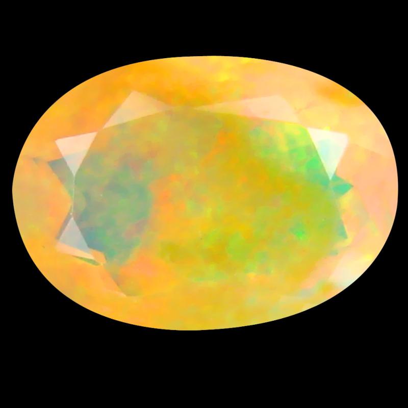 1.27 ct Mind-Boggling Oval (10 x 7 mm) Un-Heated Ethiopia Rainbow Opal Loose Gemstone