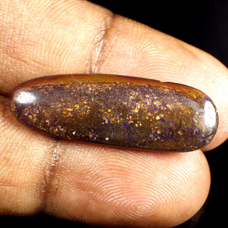 10.53 ct Sparkling Fancy Shape (30 x 10 mm) Multi Color Australian Koroit Boulder Opal Natural Loose Gemstone