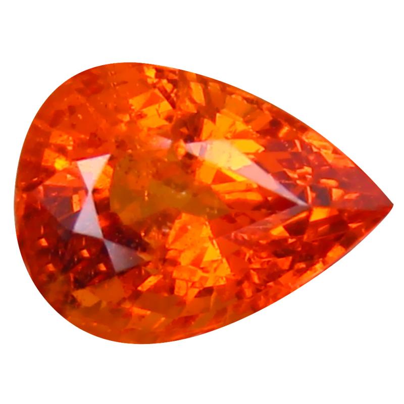1.45 ct Terrific Pear Cut (8 x 6 mm) Namibia Fanta Orange Spessartine Natural Gemstone
