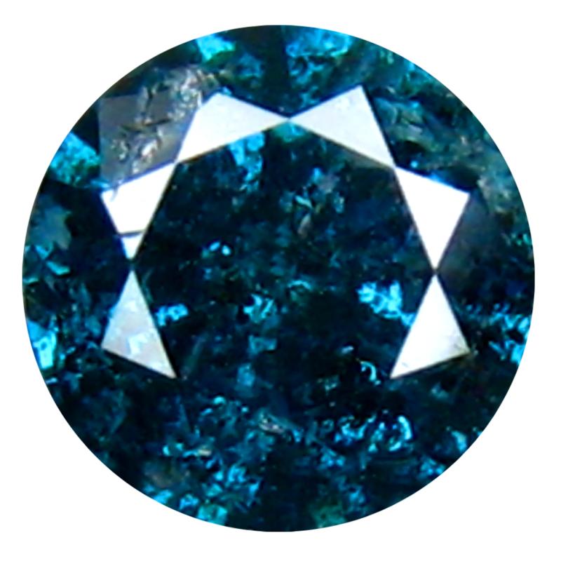 0.35 ct AAA Grade Romantic Round Cut (4 x 4 mm) 100% Natural Vivid Blue Diamond Gemstone