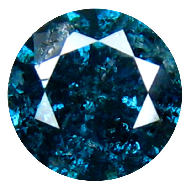 0.35 ct AAA Grade Romantic Round Cut (4 x 4 mm) 100% Natural Vivid Blue Diamond Gemstone