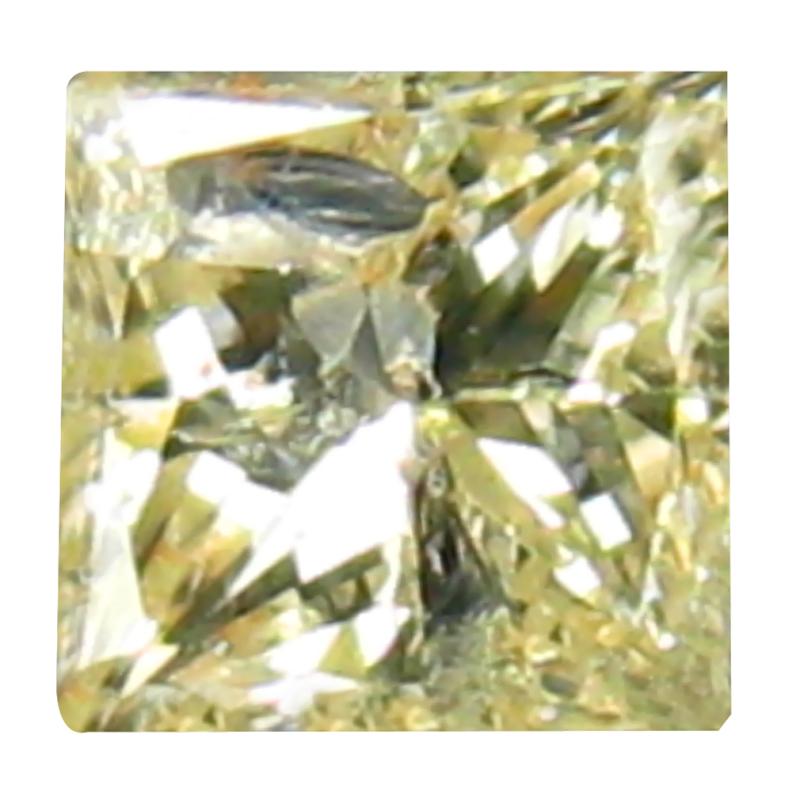0.17 ct Fantastic Princess Cut (3 x 3 mm) Congo Fancy Light Yellow Diamond Natural Gemstone