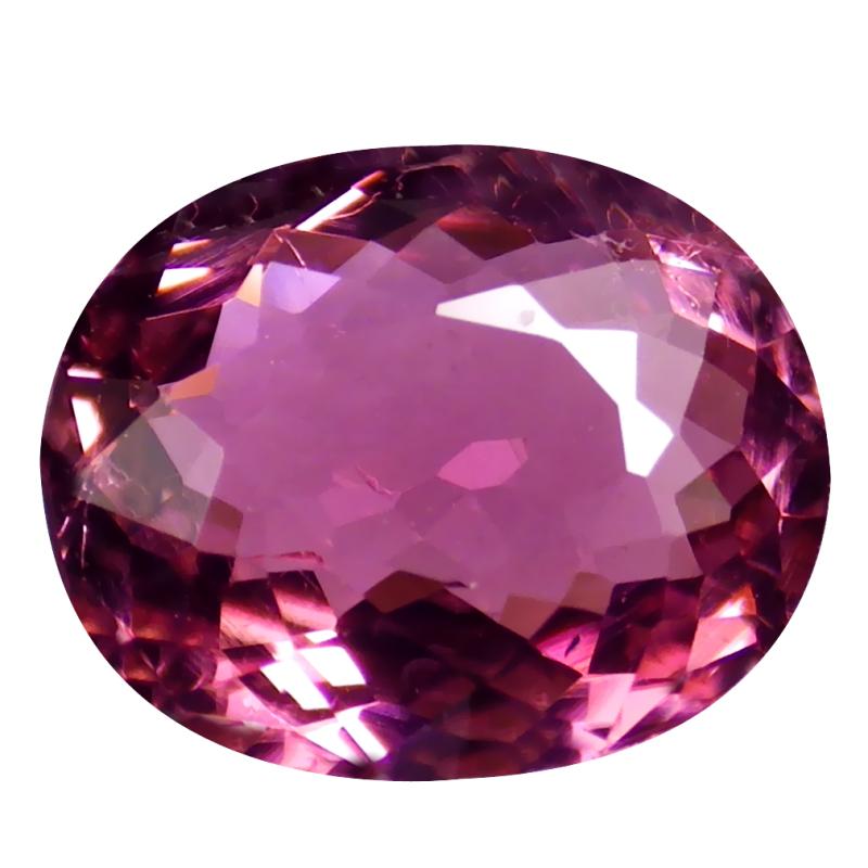 1.18 ct Splendid Oval Cut (8 x 6 mm) Mozambique Purplish Pink Tourmaline Natural Gemstone