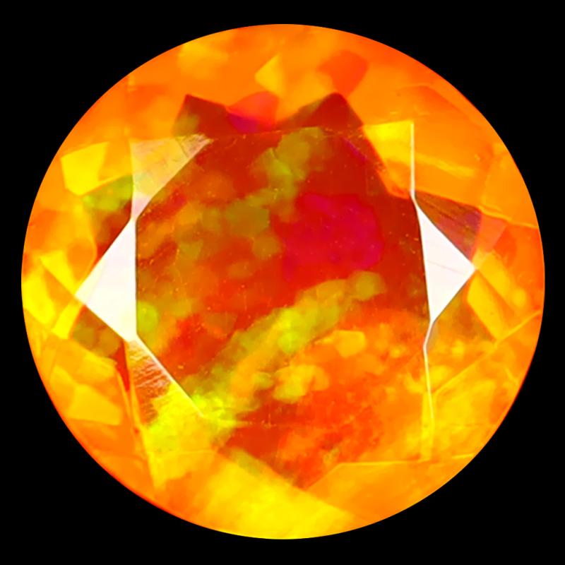 1.83 ct Pleasant Round Cut (10 x 10 mm) Heated Natural Orange Fire Opal Loose Gemstone