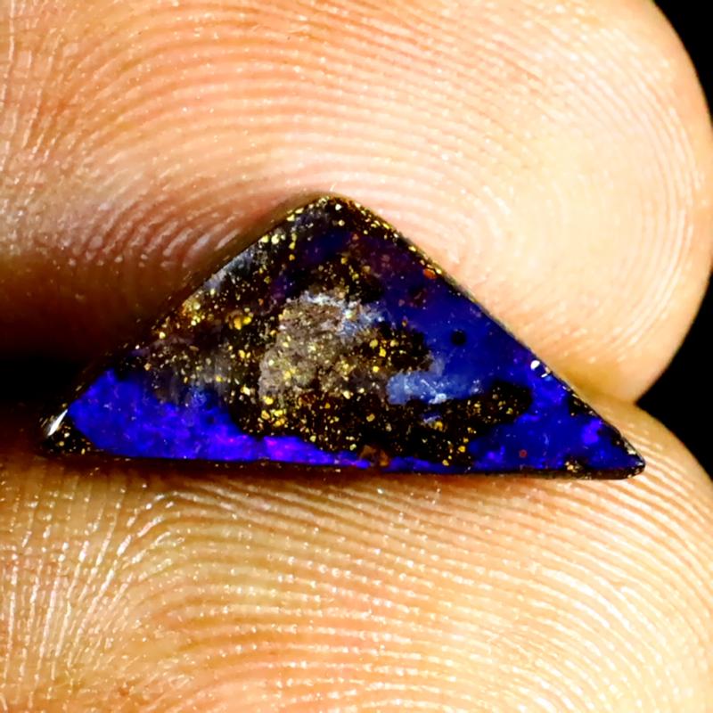 3.12 ct Marvelous Fancy Shape (15 x 7 mm) Multi Color Australian Koroit Boulder Opal Natural Loose Gemstone