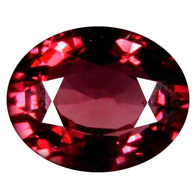 1.29 ct AAA+ Valuable Oval Shape (7 x 6 mm) Pinkish Red Rhodolite Garnet Natural Gemstone