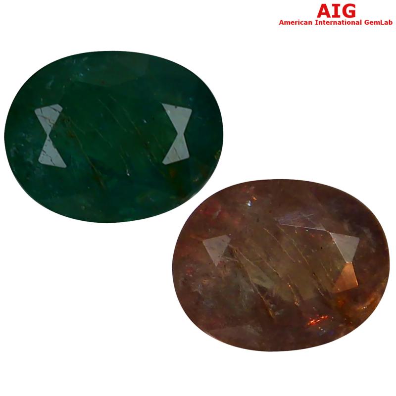 1.00 ct AIG Certified Five-star Oval Cut (6 x 5 mm) Un-Heated Color Change Alexandrite Gemstone