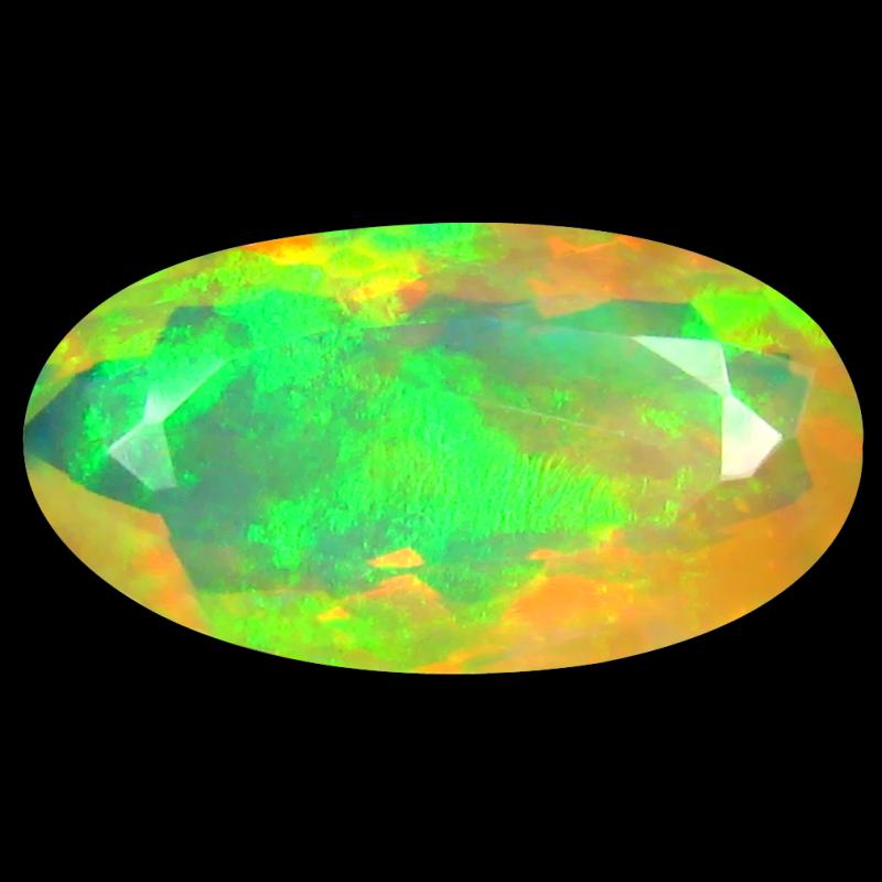 3.28 ct Amazing Oval (16 x 8 mm) Un-Heated Ethiopia Rainbow Opal Loose Gemstone