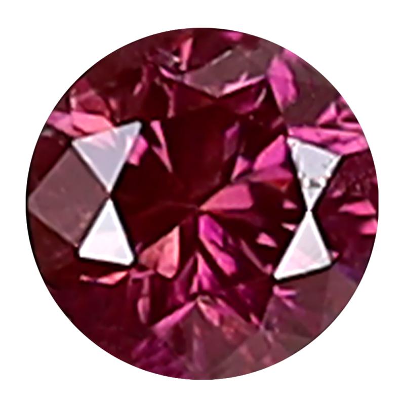 0.08 ct Astonishing Round Cut (3 x 3 mm) SI Clarity Purplish Pink Diamond Loose Stone