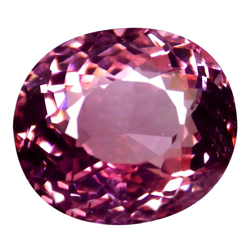 2.60 ct Stunning Oval Cut (9 x 8 mm) Mozambique Purplish Pink Tourmaline Natural Gemstone
