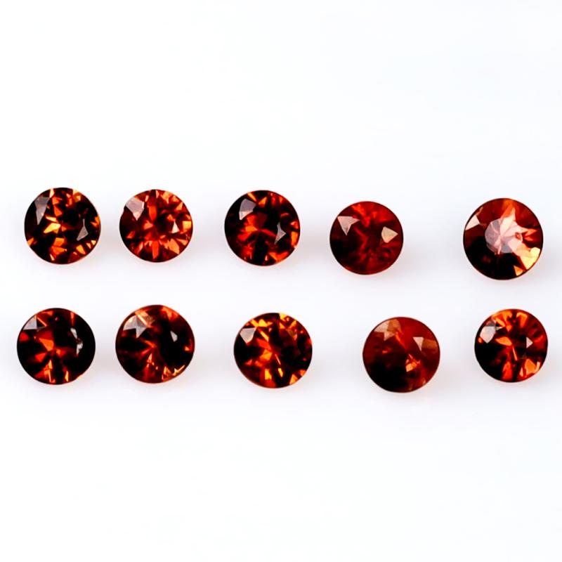 0.91 ct (10 pcs Lot) Great looking CALIBRATED SIZE(3 x 3 mm) Round Shape Padparadscha Sapphire Natural Gemstone