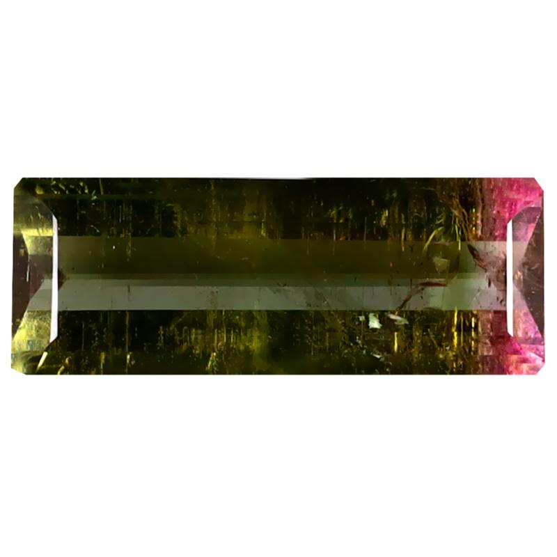 5.26 ct Amazing Octagon (18 x 7 mm) Unheated / Untreated Mozambique Watermelon Tourmaline Loose Gemstone