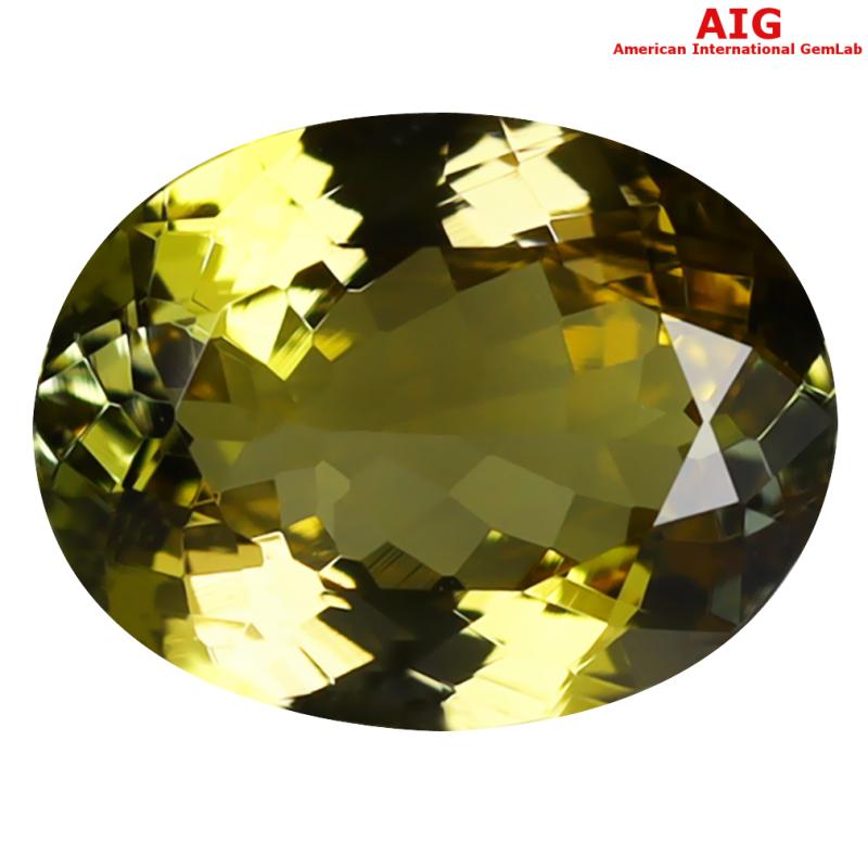 2.33 ct AIG Certified Super-Excellent Oval Shape (10 x 8 mm) Brownish Yellow Tanzanite Natural Gemstone