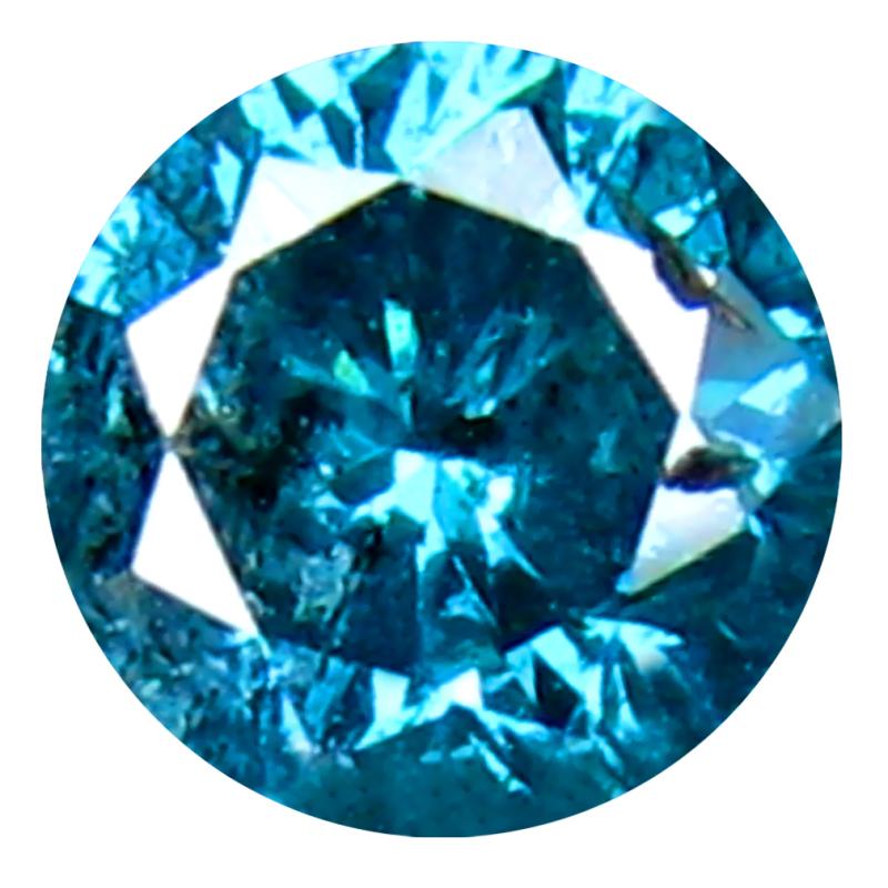 0.30 ct AAA Grade Shimmering Round Cut (4 x 4 mm) 100% Natural Vivid Blue Diamond Gemstone