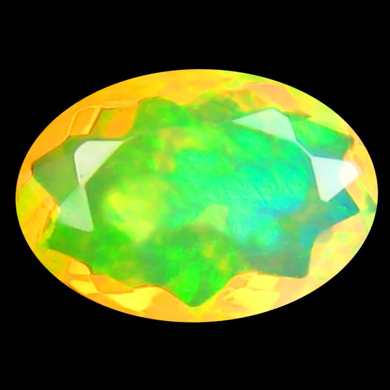 1.19 ct Gorgeous Oval (10 x 7 mm) Un-Heated Ethiopia Rainbow Opal Loose Gemstone