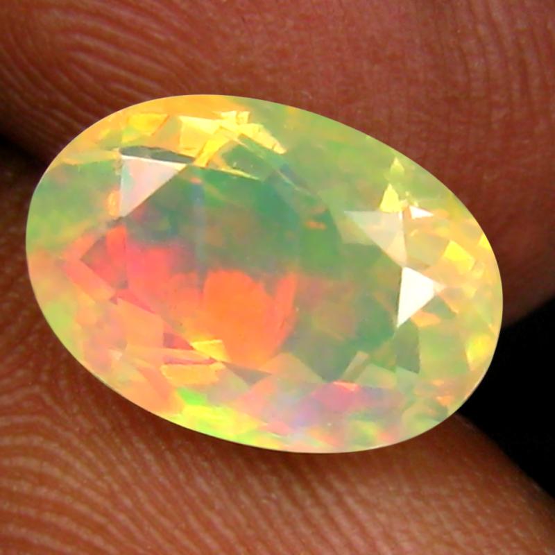 2.11 ct Incredible Oval (11 x 8 mm) Un-Heated Ethiopia Rainbow Opal Loose Gemstone
