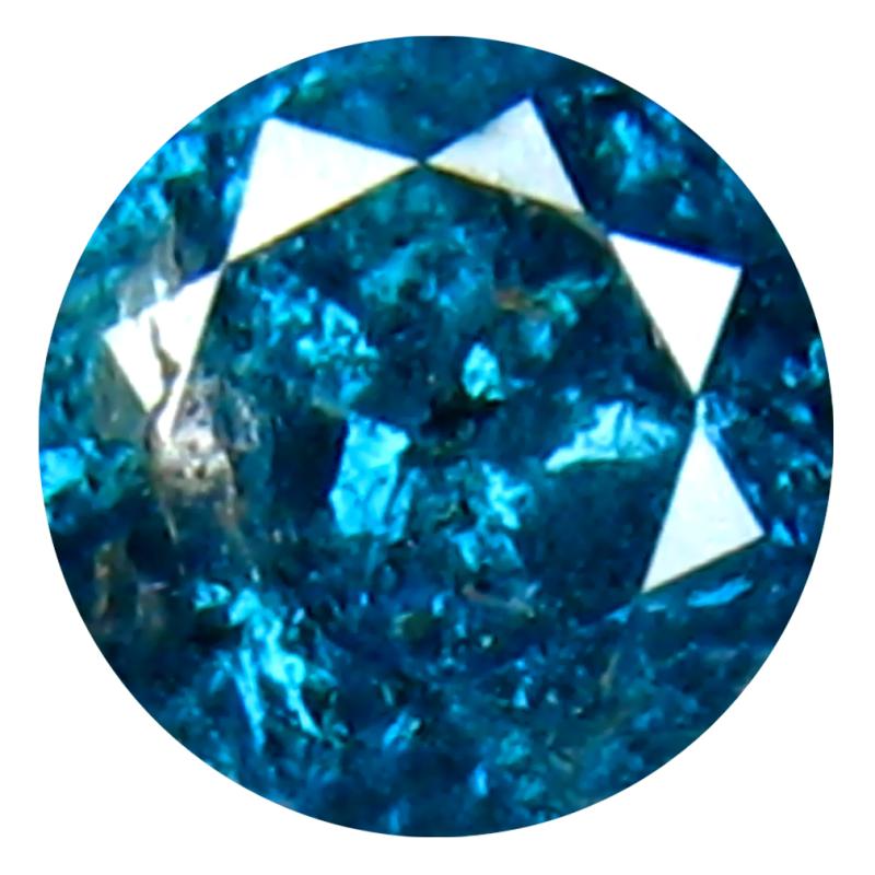 0.35 ct AAA Grade First-class Round Cut (4 x 4 mm) 100% Natural Vivid Blue Diamond Gemstone