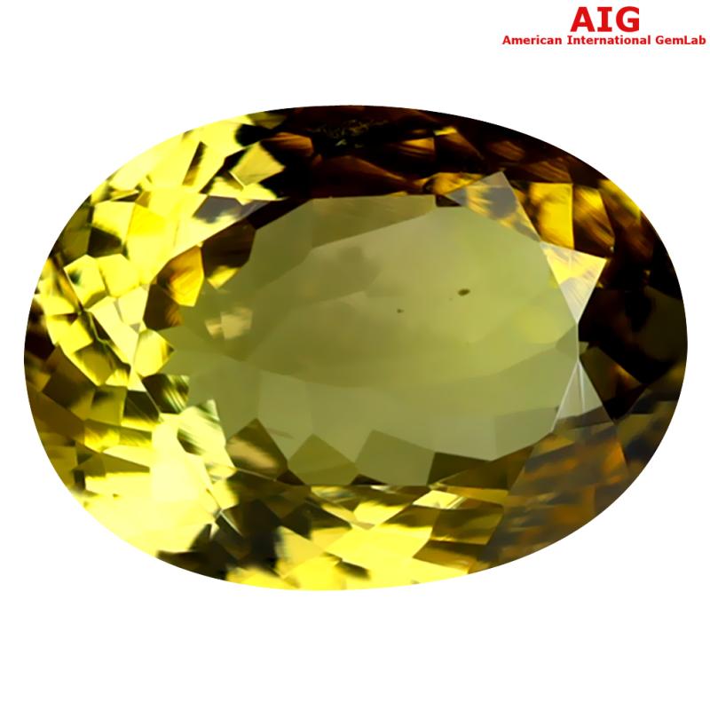 1.86 ct AIG Certified Grand looking Oval Shape (9 x 7 mm) Brownish Yellow Tanzanite Natural Gemstone