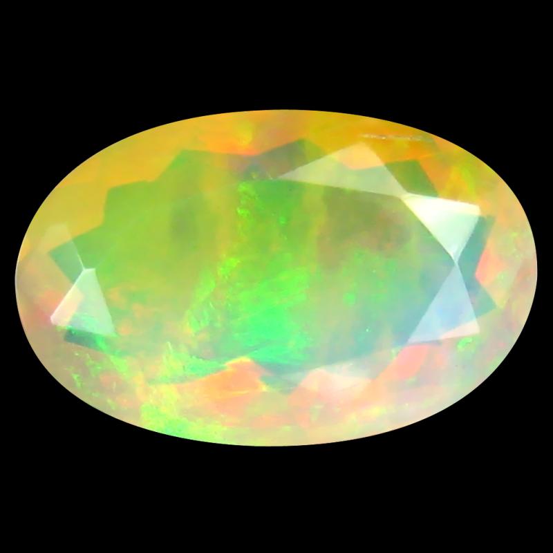 2.70 ct Beautiful Oval (14 x 9 mm) Un-Heated Ethiopia Rainbow Opal Loose Gemstone