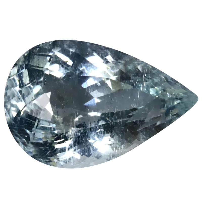 15.66 ct Charming Pear Cut (21 x 14 mm) Unheated / Untreated Sky Blue Aquamarine Natural Gemstone