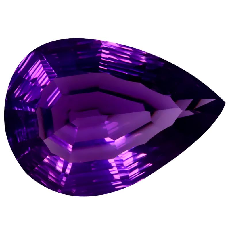 9.66 ct Amazing Pear Cut (19 x 13 mm) 100% Natural Purple Color Purple Amethyst Gemstone