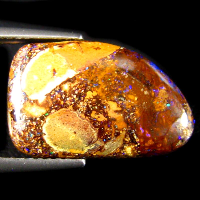 6.86 ct Unbelievable Fancy Shape (18 x 11 mm) Multi Color Australian Koroit Boulder Opal Natural Loose Gemstone
