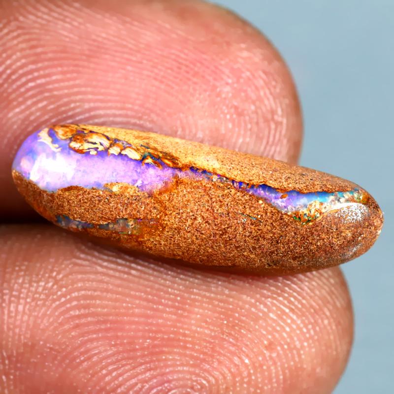 4.49 ct Lovely Fancy Shape (22 x 7 mm) Multi Color Australian Koroit Boulder Opal Natural Loose Gemstone